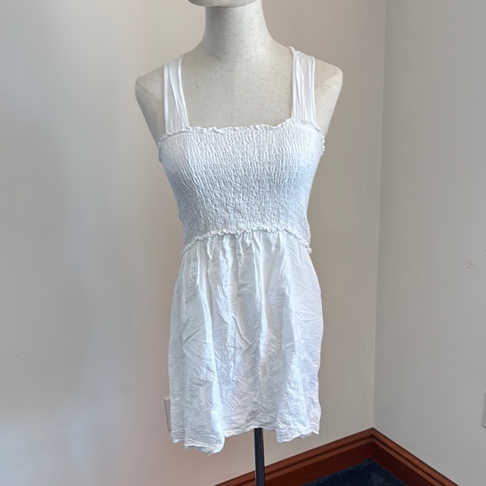 Motherhood Maternity White Smocked Blouse